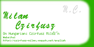 milan czirfusz business card